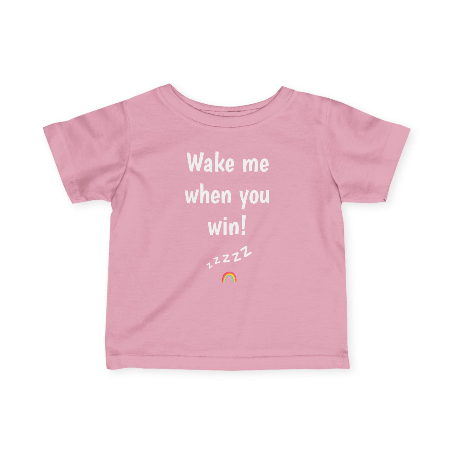 Unique Running Gift | Wake Me When You Win! | Cute Toddler Infant T-shirt |Baby Race Day T-shirt.