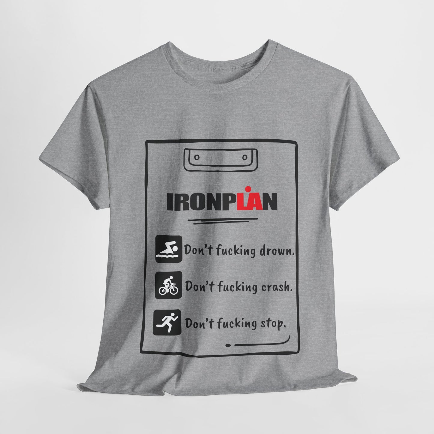 Unique Running Gift | Triathlete Gift |Don’t f**king drown | Funny, Sweary, Motivational T-Shirt | IRONMAN weekend!