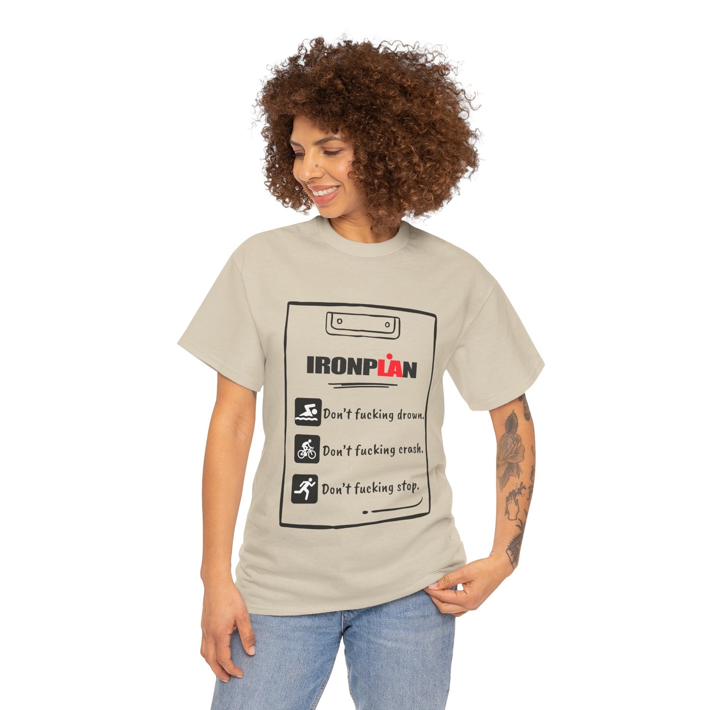 Unique Running Gift | Triathlete Gift |Don’t f**king drown | Funny, Sweary, Motivational T-Shirt | IRONMAN weekend!