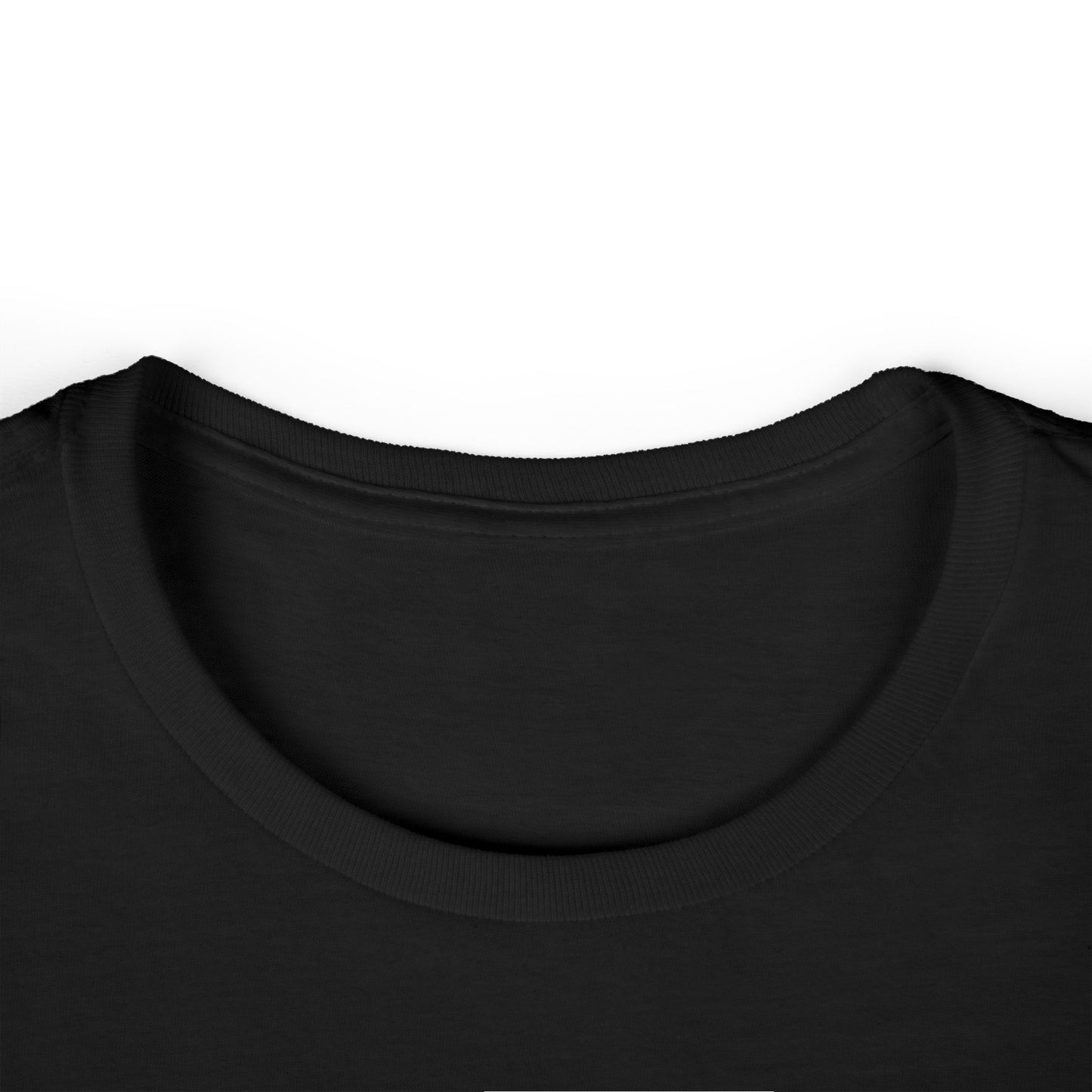 "Collar view - Soft style t-shirt displaying marathon runner's training journey between hills and breakdowns"