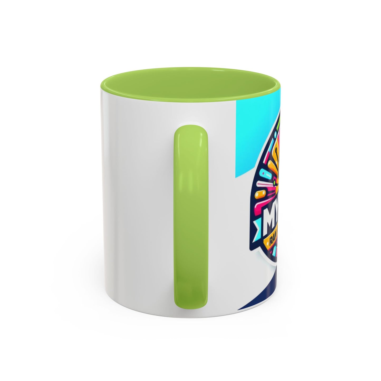 "White ceramic mug with green contrast 'My Dad Ran a Marathon' text celebrating father's achievement"