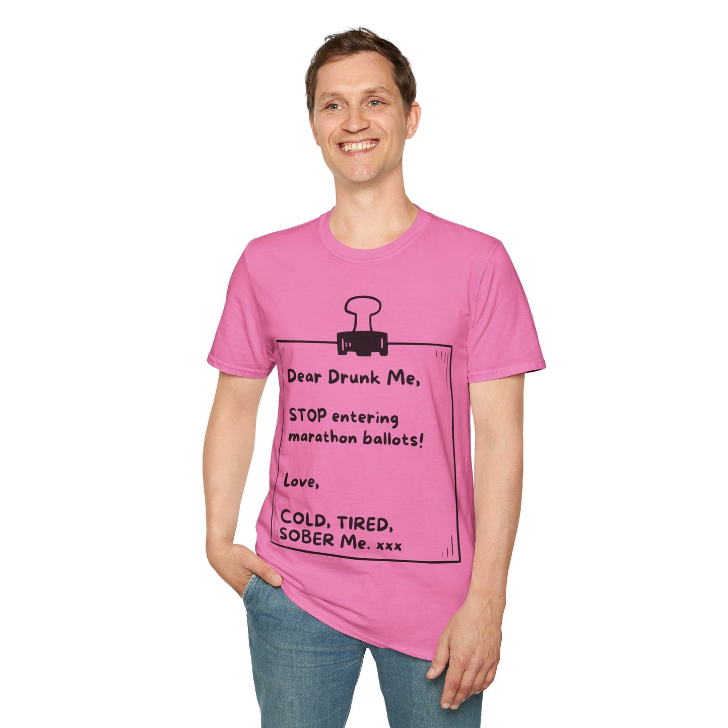 Unique Running Gift | Funny Running T-Shirt | Dear Drunk Me, STOP entering marathon ballots!