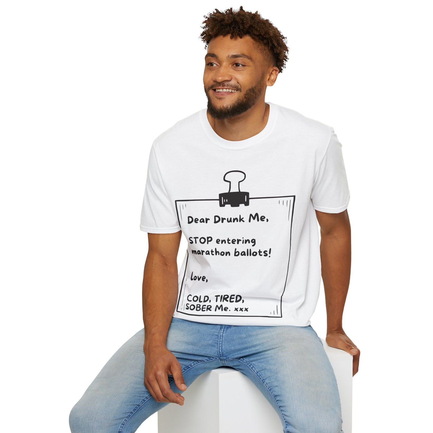 Unique Running Gift | Funny Running T-Shirt | Dear Drunk Me, STOP entering marathon ballots!