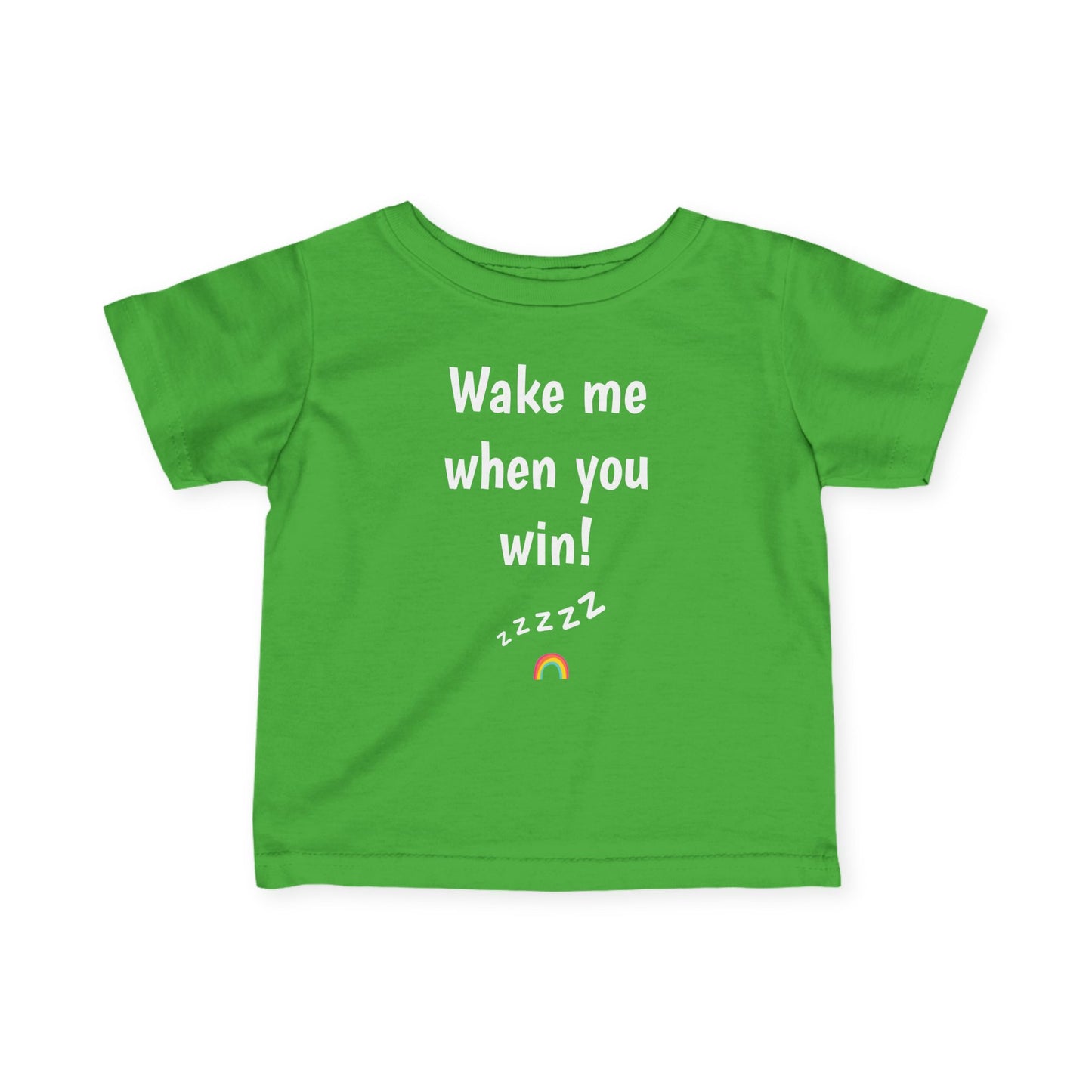 Unique Running Gift | Wake Me When You Win! | Cute Toddler Infant T-shirt |Baby Race Day T-shirt.