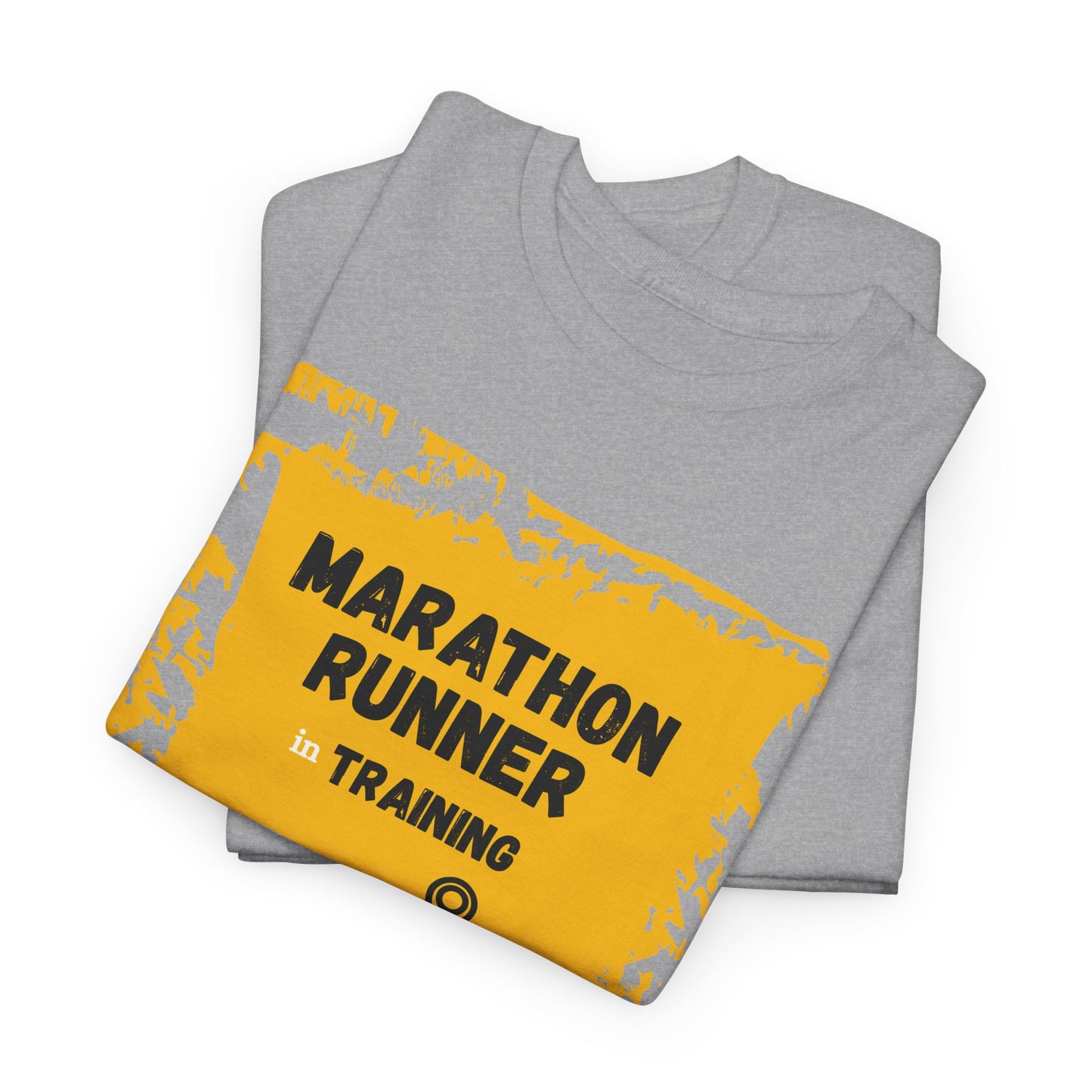 "Folded view - Unisex classic fit t-shirt with humorous marathon training text about hills and breakdowns"