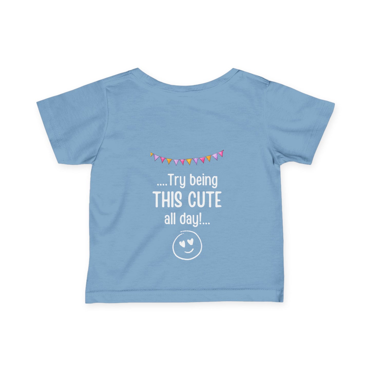 Unique Running Gift | If you think 26.2 miles is tough - try being this cute |Infant T-shirt | Baby Gift for Runners.