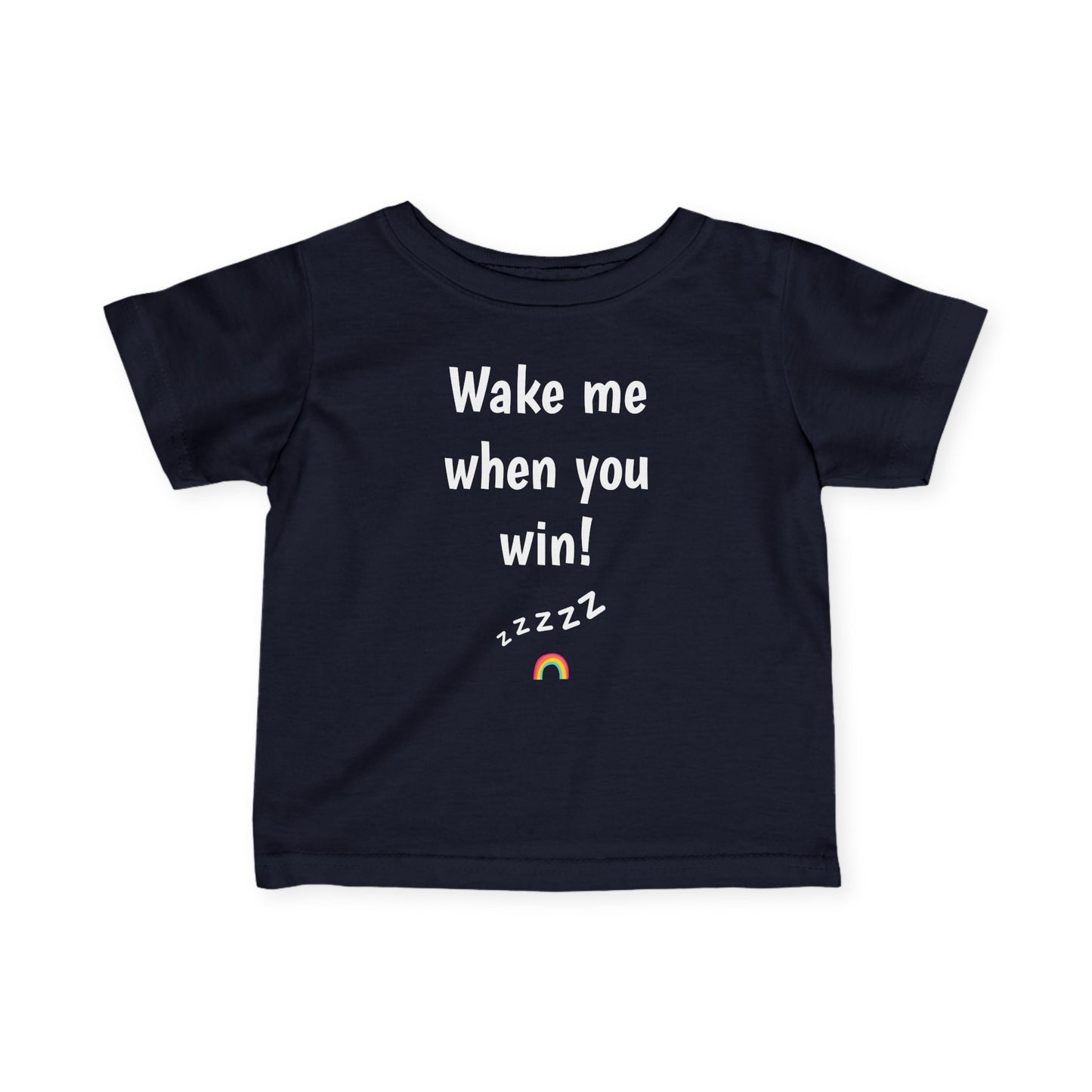 Unique Running Gift | Wake Me When You Win! | Cute Toddler Infant T-shirt |Baby Race Day T-shirt.