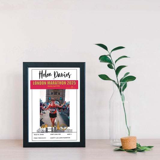 London Marathon 2025 Personalised Commemorative Print.